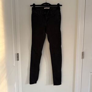 Women's Levi 710 Super Skinny Black Jeans